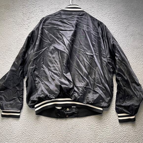 Los Angeles Angels Varsity Jacket Mens XL Black Button Front Hilton - Picture 4 of 16